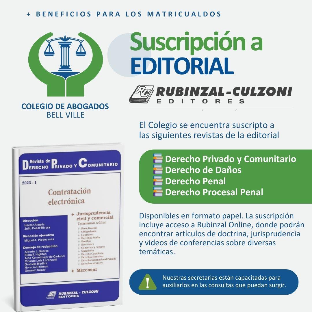 Suscripción a Editorial Rubinzal-Culzoni